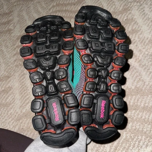 Reebok Women's Turquoise and Pink Athletic Shoes - Picture 3 of 3